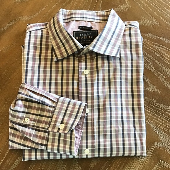 Jos A Bank Reserve Collection Mens Traditional Fit Button Down Shirt Size XL - Picture 2 of 10